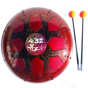 Tankdrum 432Hz Bordeaux <br> Instrument d’Harmonie et de Méditation